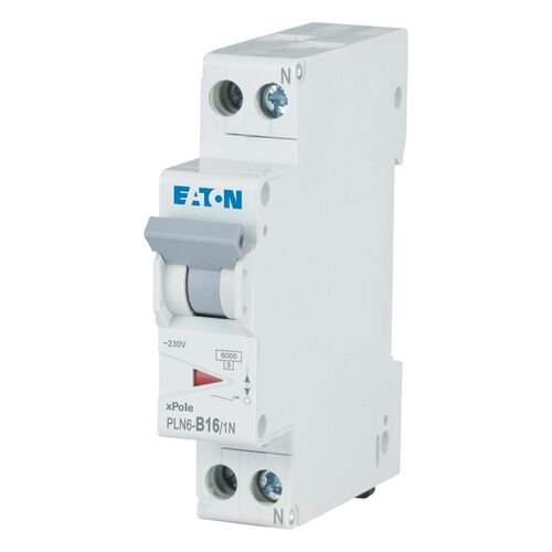 Eaton Leitungsschutzschalter 16A, 1p+N,Steckkl. B PLN6-B16/1N-DE
