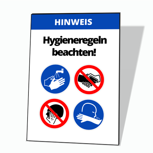 Cimco Werkzeuge Warntafel Hygieneregeln 182812