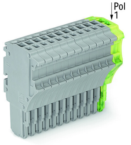 WAGO GmbH & Co. KG 1-Leiter-Federleiste 1,5 mm²,gr/gn-ge 2020-115/000-036