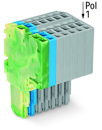WAGO GmbH & Co. KG 2-Leiter-Federleiste 1,5mm²,gn-ge/bl/gr 2020-208/000-039
