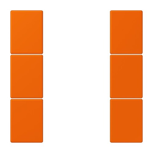 Jung Tastensatz 3-fach ch orange LC 503 TSA 224