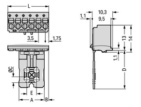 WAGO GmbH & Co. KG 1-Leiter-Federleiste Push-inCAGECLAMP,lgr 2091-1108/000-5000