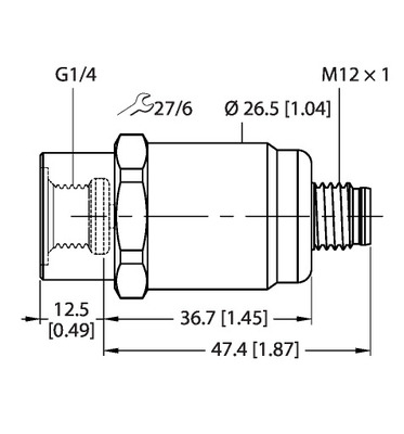 Turck Drucktransmitter mit Stromausgang PT1R-1001-I2-H1141/X