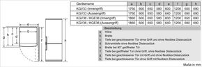Bosch MDA Kühl/Gefrierkombi Serie6 KGE36AWCA