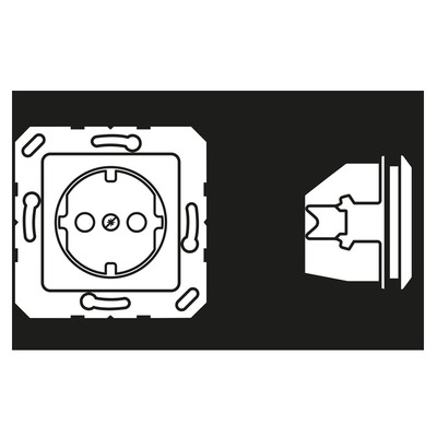 Jung SCHUKO-Steckdose 16A 250V m.Berührungsschutz CD 5120 BFKI