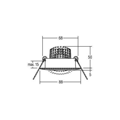 Brumberg Leuchten LED-Einbaustrahler 230V 3000K, gold 38141053