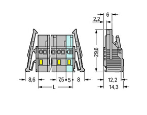WAGO GmbH & Co. KG Federleiste m.Kodiern.u.Verrieg. 231-204/037-000