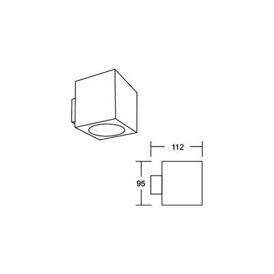 Brumberg Leuchten Wand-Anbaumodul quadr. weiß/schwarz 45212550