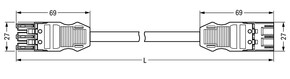 WAGO GmbH & Co. KG konfekt.Verbindungsleitung Eca,Buchse Stecker 771-9973/006-102